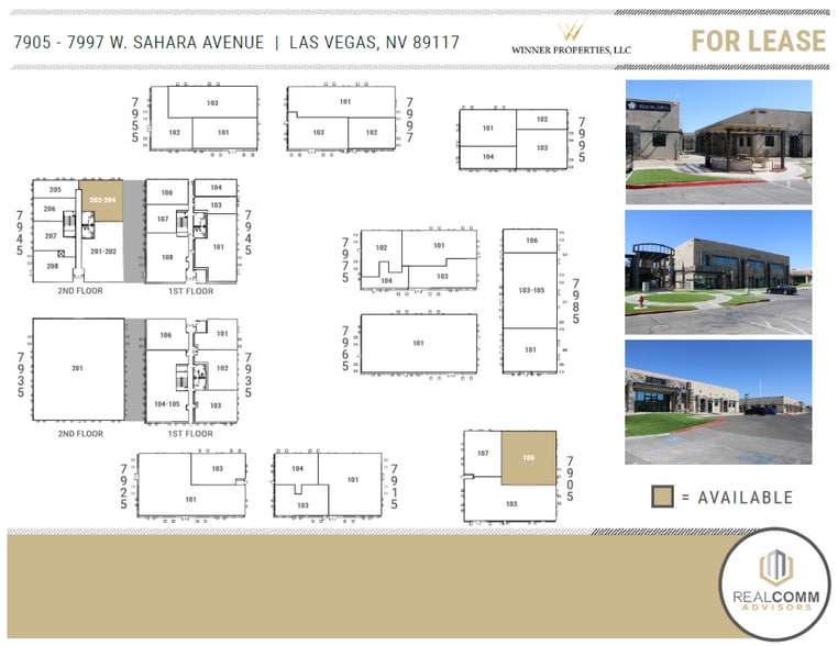 7905-7995 W Sahara Ave, Las Vegas, NV à louer - Plan de site – Image 3 sur 6