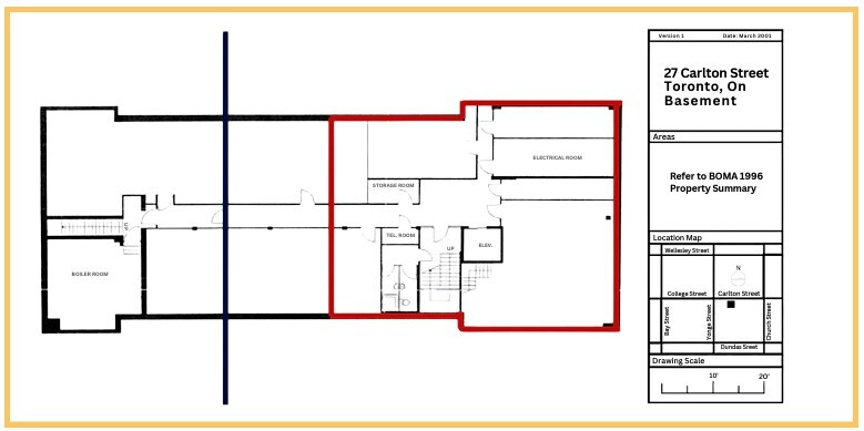 27 Carlton St, Toronto, ON à louer Plan d’étage– Image 1 sur 2