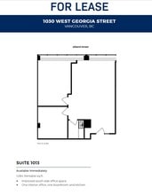 1030 W Georgia St, Vancouver, BC à louer Plan d’étage– Image 1 sur 1