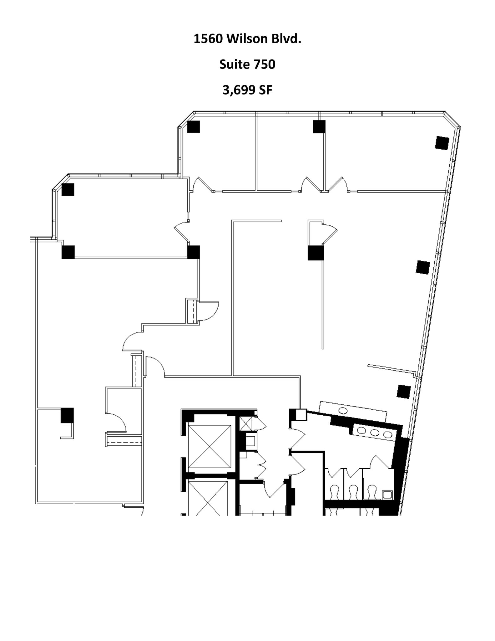 1560 Wilson Blvd, Arlington, VA à louer Plan de site– Image 1 sur 2