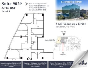 5120 Woodway Dr, Houston, TX à louer Plan d’étage– Image 2 sur 2