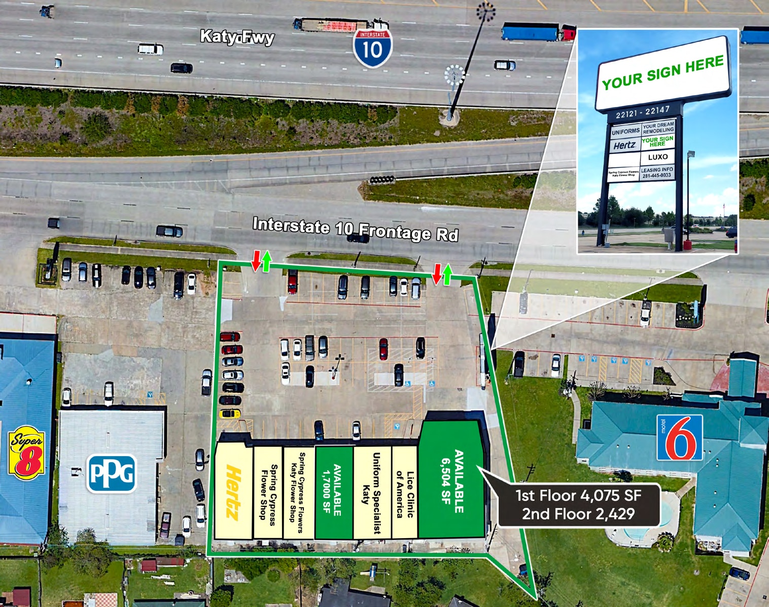 22121-22147 Katy Fwy, Katy, TX à louer Plan de site– Image 1 sur 1