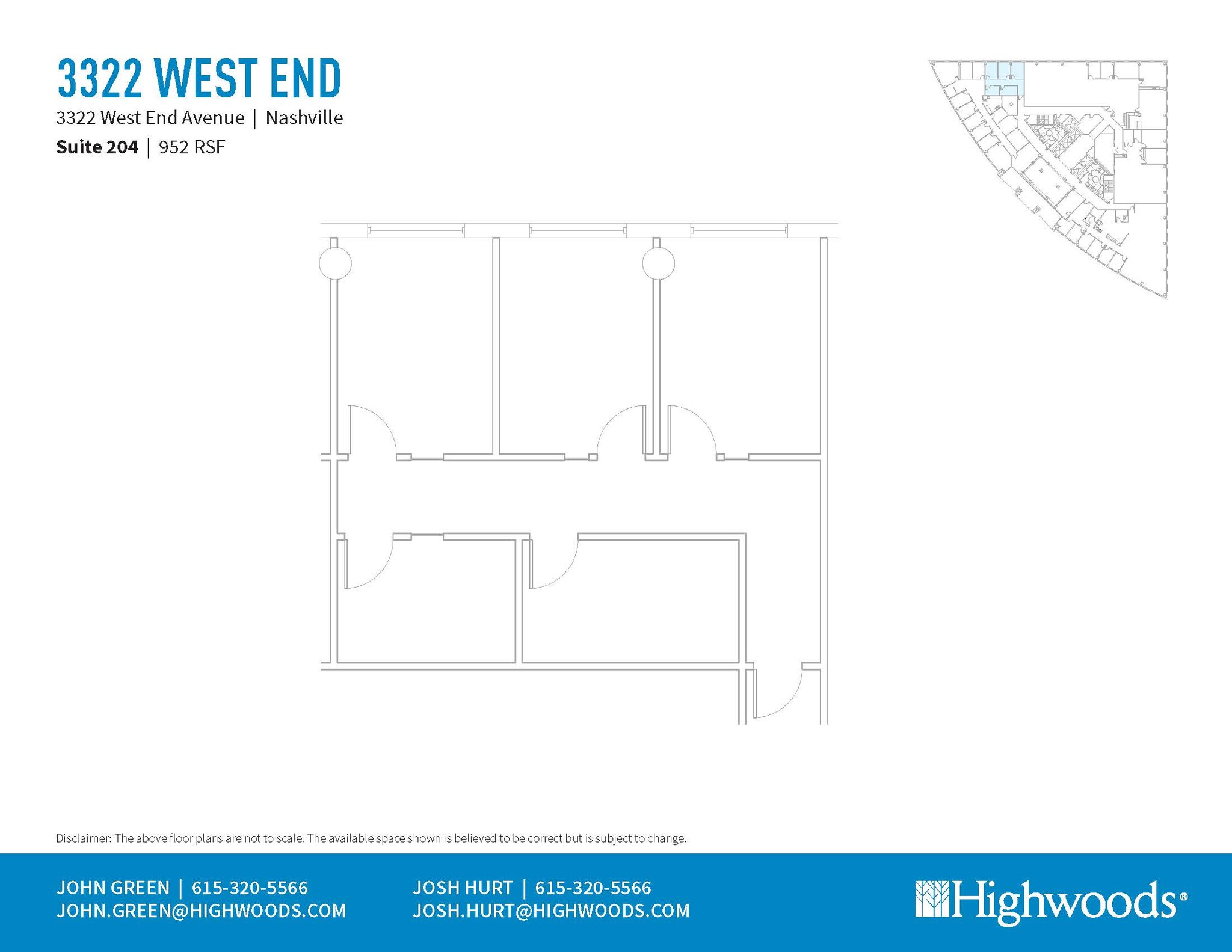 3322 West End Ave, Nashville, TN à louer Plan d’étage– Image 1 sur 1