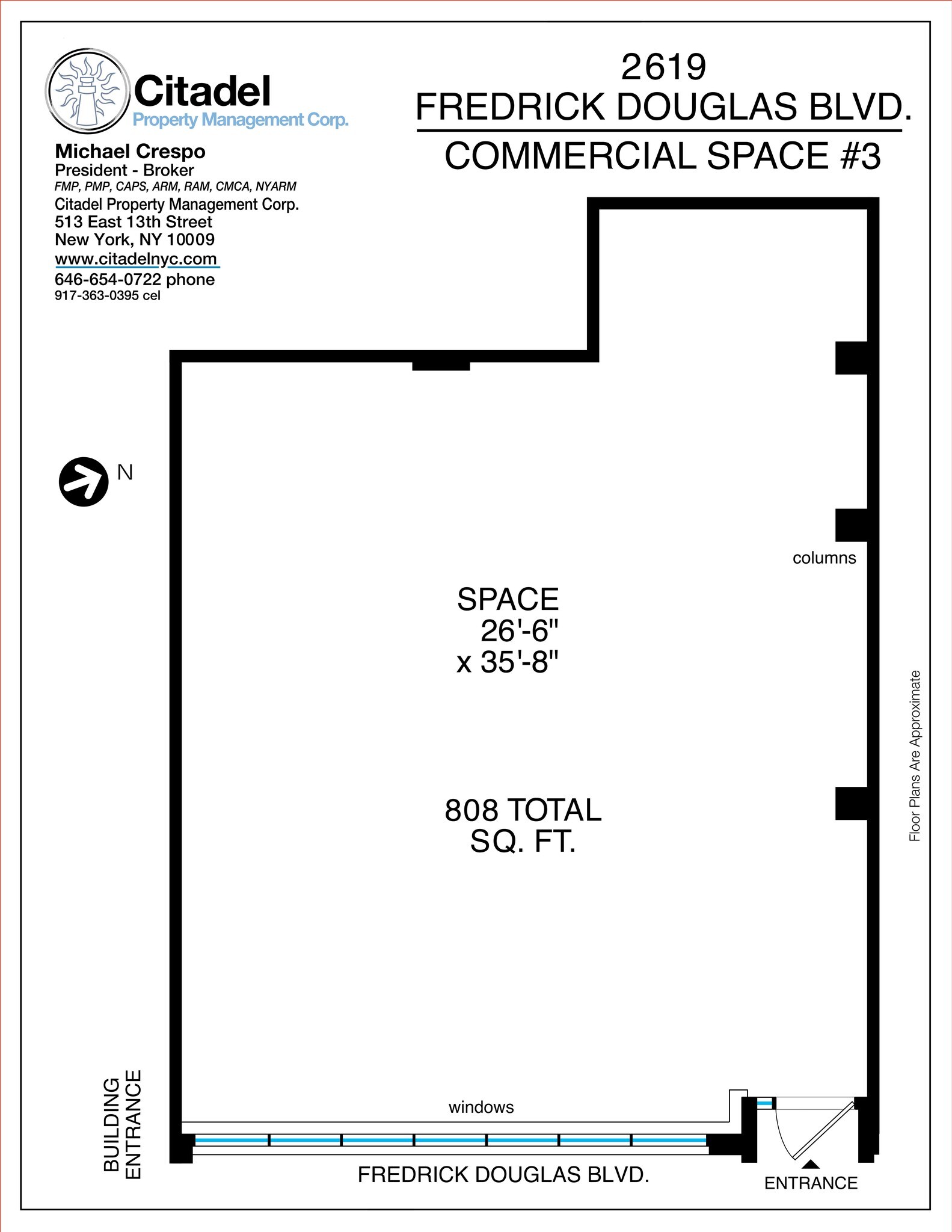 2619-2623 Frederick Douglass blvd, New York, NY à louer Plan de site– Image 1 sur 1