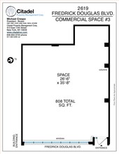 2619-2623 Frederick Douglass blvd, New York, NY à louer Plan de site– Image 1 sur 1