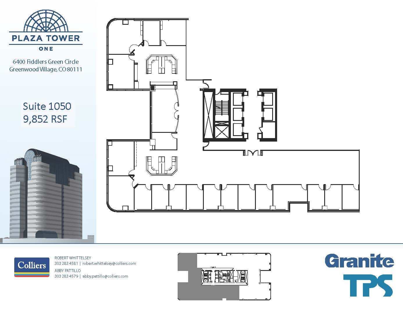 6400 S Fiddlers Green Cir, Greenwood Village, CO à louer Plan d’étage– Image 1 sur 1