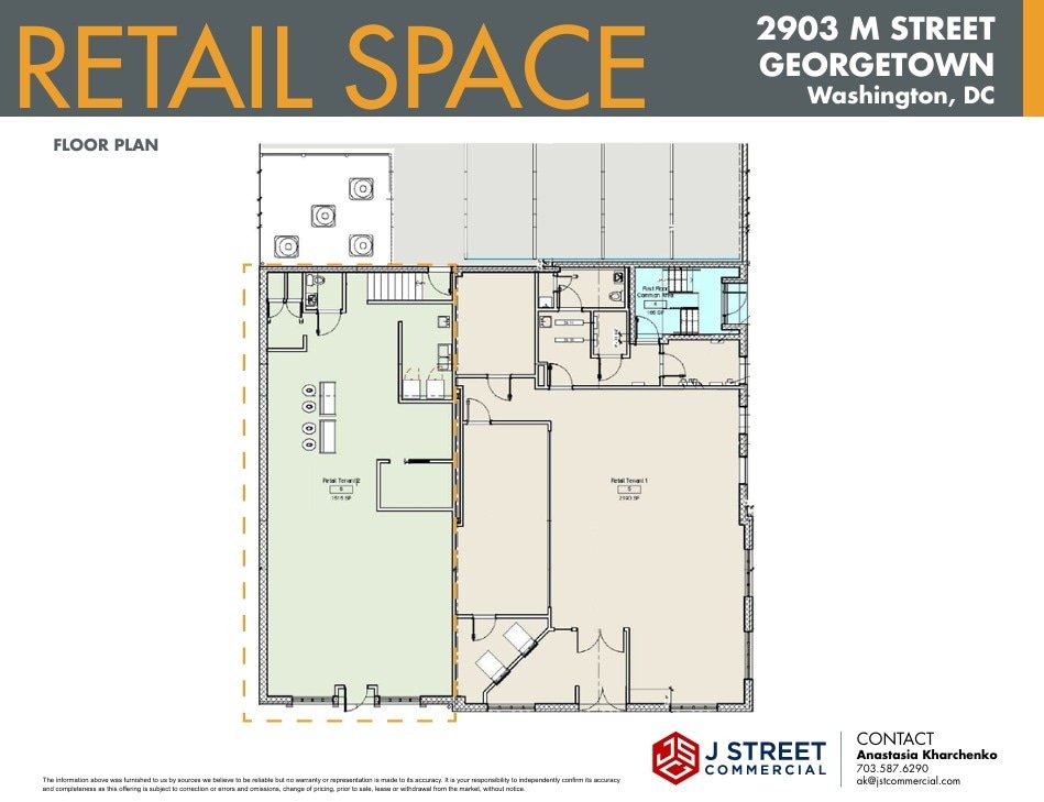 2901 M St NW, Washington, DC à louer Plan d’étage– Image 1 sur 1
