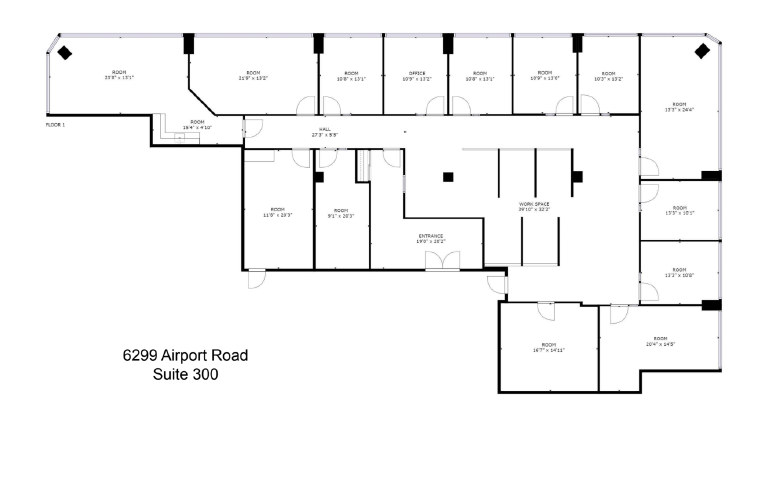 6299 Airport Rd, Mississauga, ON à louer Plan d’étage– Image 1 sur 1