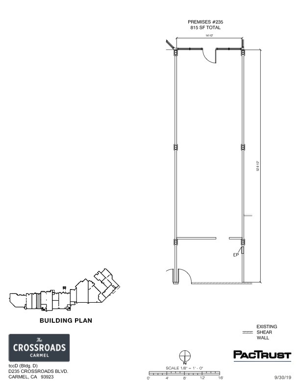 243 Crossroads Blvd, Carmel, CA à louer Plan d’étage– Image 1 sur 1
