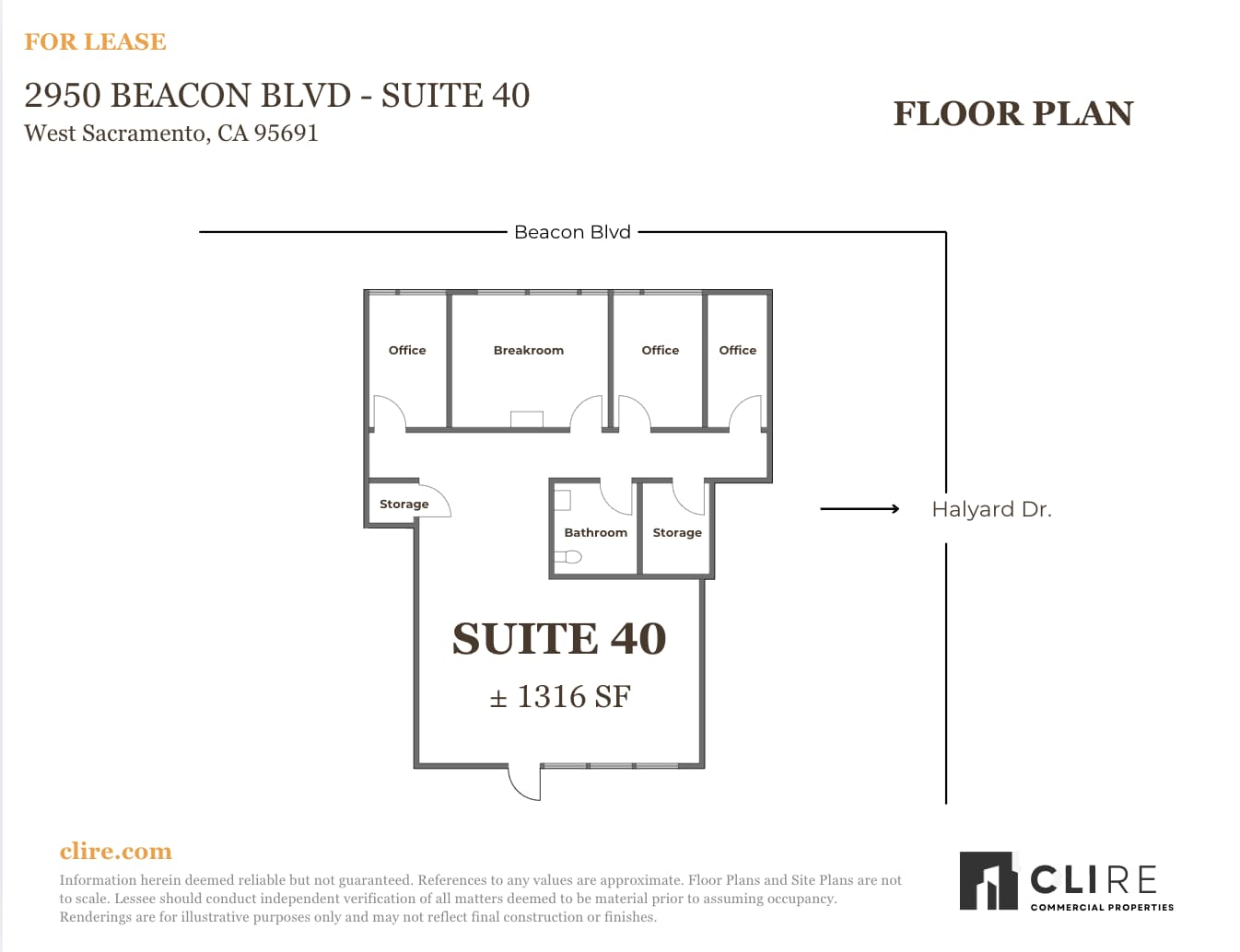 2950 Beacon Blvd, West Sacramento, CA à louer Plan d’étage– Image 1 sur 7