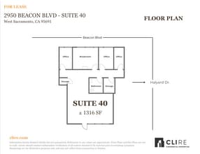 2950 Beacon Blvd, West Sacramento, CA à louer Plan d’étage– Image 1 sur 7