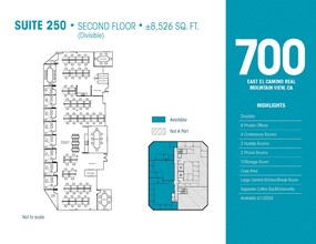 700 E El Camino Real, Mountain View, CA à louer Plan d’étage– Image 1 sur 1