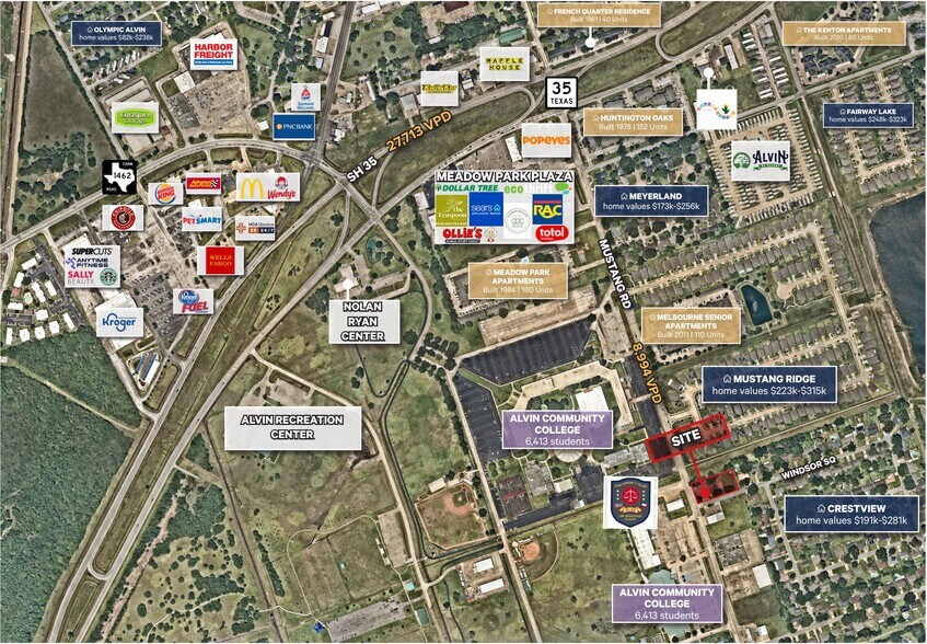 3311 Mustang Rd, Alvin, TX à vendre - Aérien – Image 2 sur 3