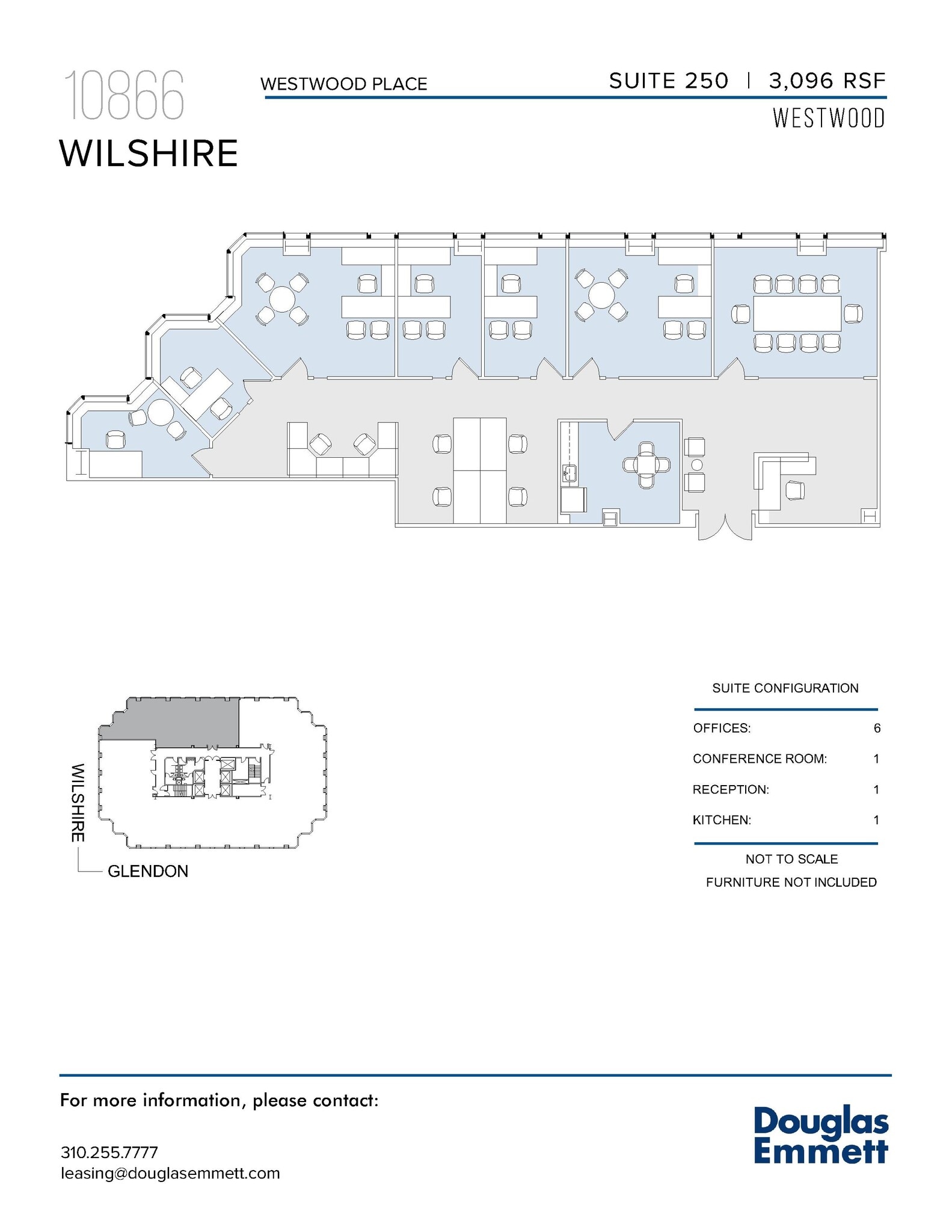 10866 Wilshire Blvd, Los Angeles, CA à louer Plan d’étage– Image 1 sur 1
