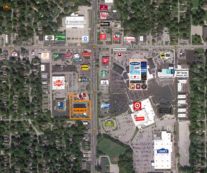 6100 N Keystone Ave, Indianapolis, IN à louer - Aérien – Image 2 sur 5