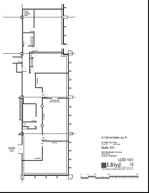 409 Washington Ave, Towson, MD à louer Plan d’étage– Image 1 sur 1