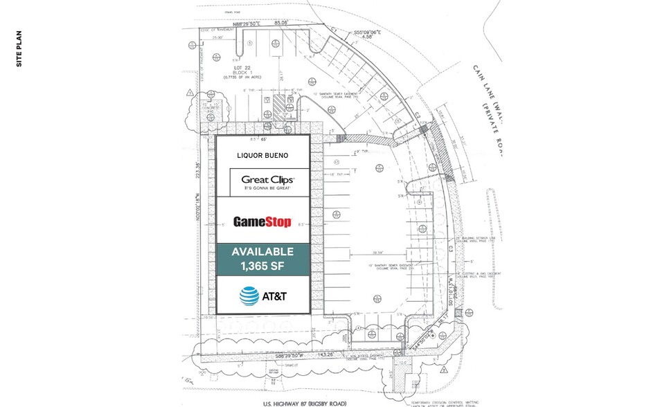 5313 US Highway 87, San Antonio, TX à louer - Plan de site – Image 2 sur 2