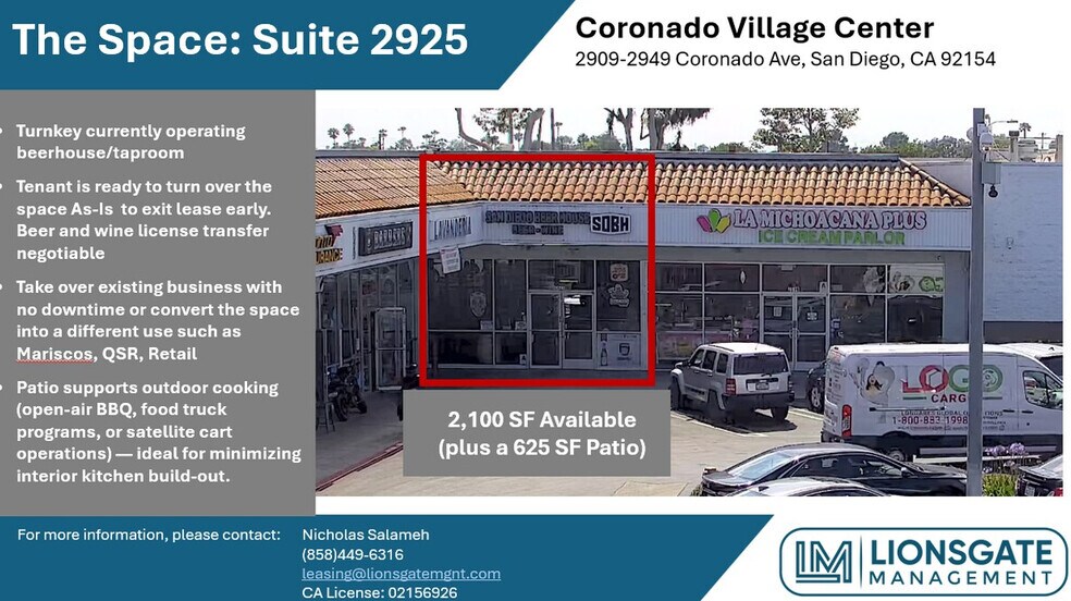 2909-2949 Coronado Ave, San Diego, CA à louer - Photo de l’immeuble – Image 1 sur 11