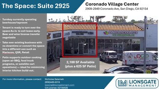 Plus de détails pour 2909-2949 Coronado Ave, San Diego, CA - Local commercial à louer