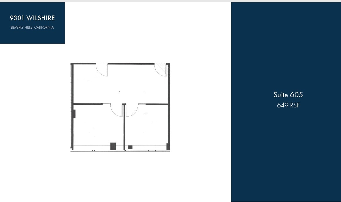 9301 Wilshire Blvd, Beverly Hills, CA à louer Plan d’étage– Image 1 sur 1