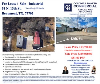 Plus de détails pour 51 N 13th St, Beaumont, TX - Industriel/Logistique à vendre