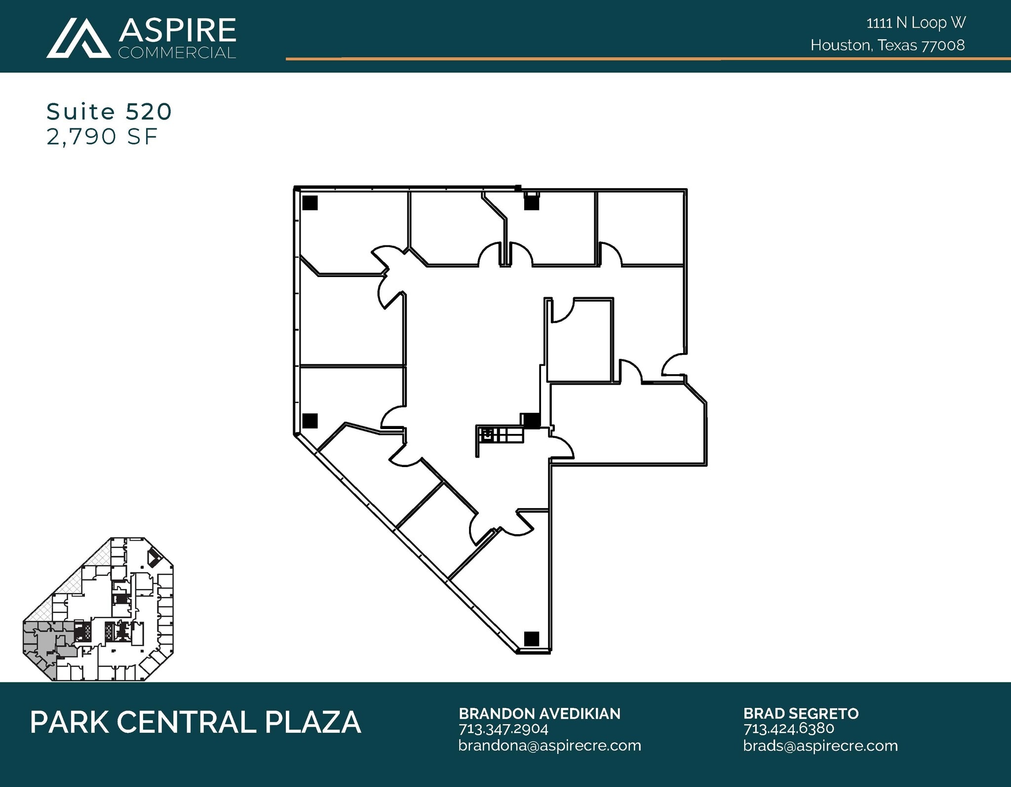 1111 N Loop W, Houston, TX à louer Plan d’étage– Image 1 sur 2