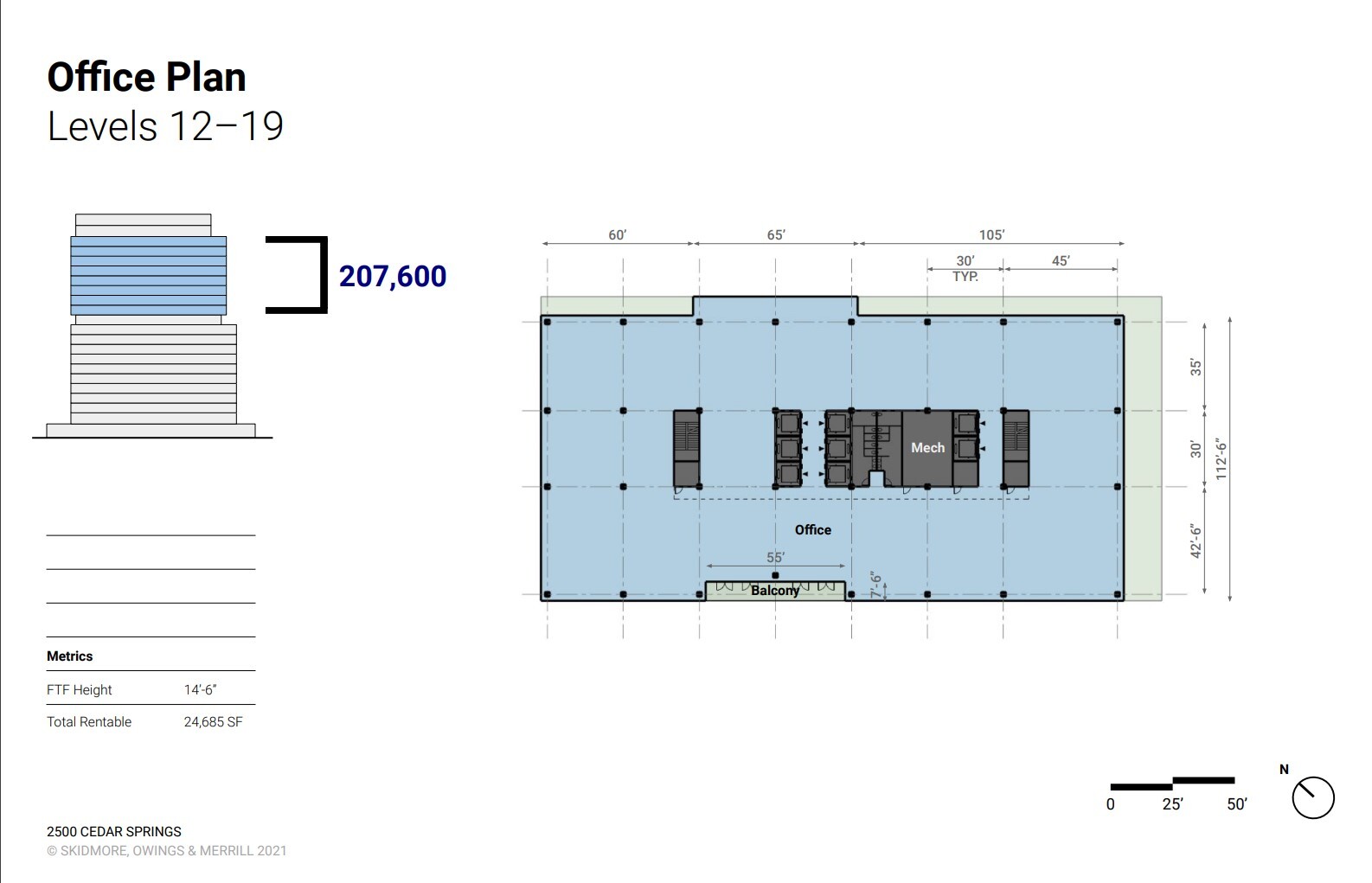 2500 Cedar Springs Rd, Dallas, TX à louer Plan d’étage– Image 1 sur 1