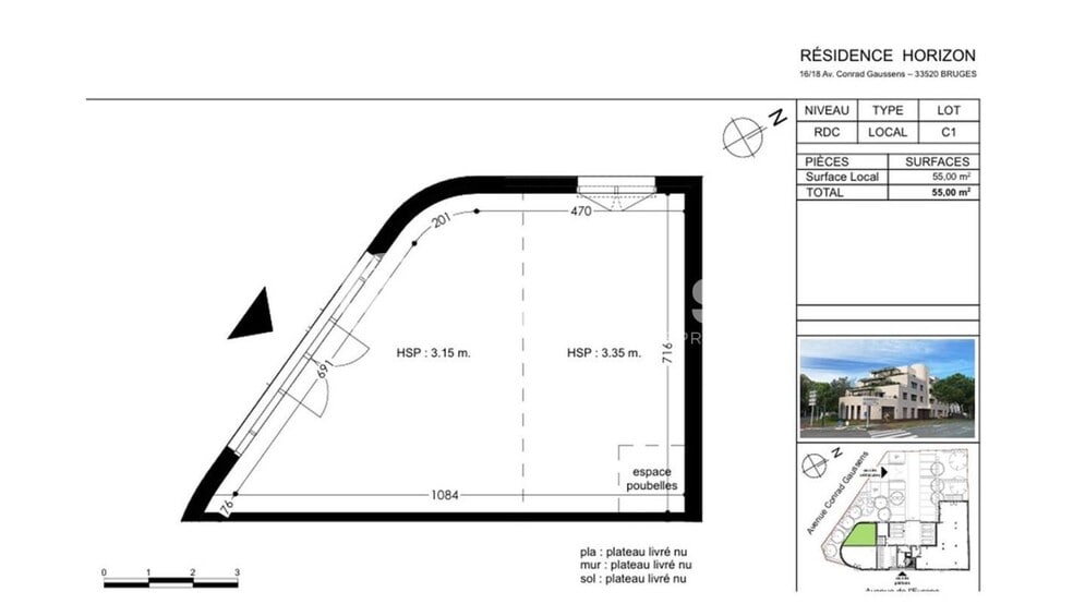 16-18 Avenue Conrad Gaussens, Bruges à vendre - Plan d’étage – Image 3 sur 4