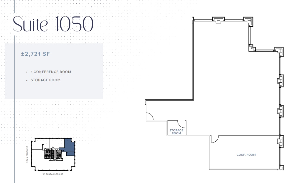 160 W Santa Clara St, San Jose, CA à louer Plan d’étage– Image 1 sur 1