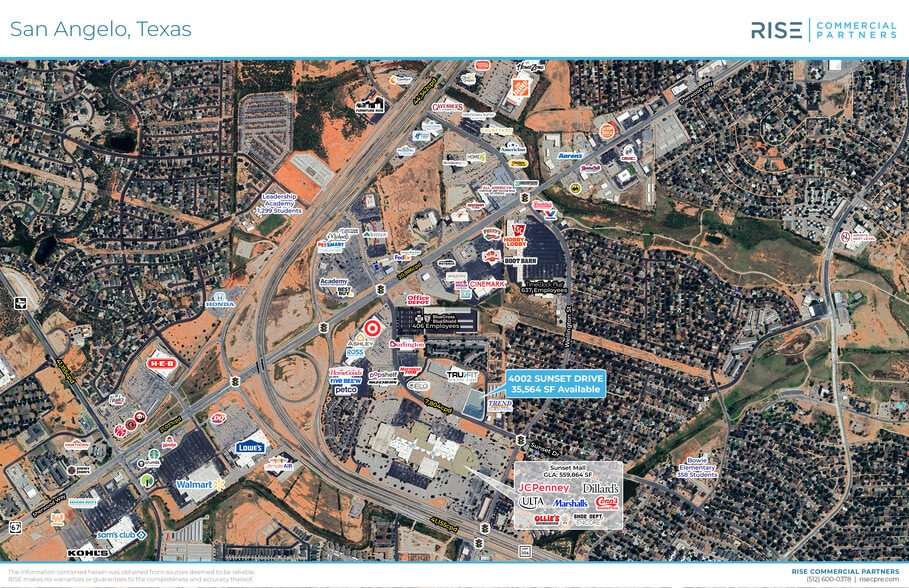 4002 Sunset Dr, San Angelo, TX à louer - Aérien – Image 2 sur 3