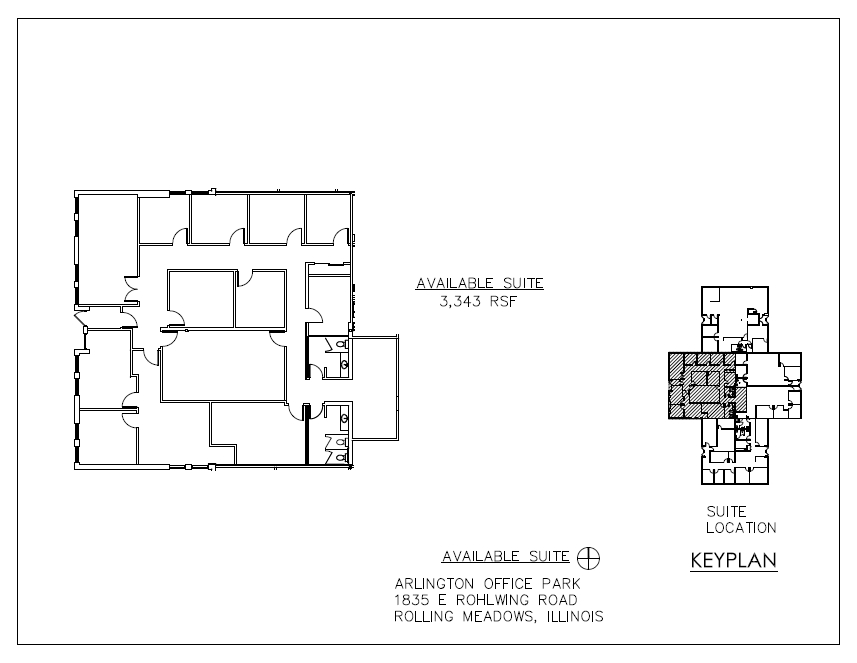 1835 Rohlwing Rd, Rolling Meadows, IL à louer Plan d’étage– Image 1 sur 1