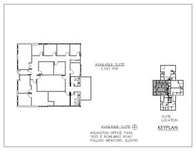 1835 Rohlwing Rd, Rolling Meadows, IL à louer Plan d’étage– Image 1 sur 1