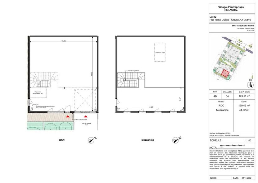 Local d’activités dans Groslay à louer - Plan d’étage – Image 2 sur 2