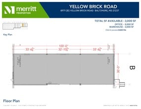 8967-8987 Yellow Brick Rd, Rosedale, MD à louer Plan d’étage– Image 1 sur 1
