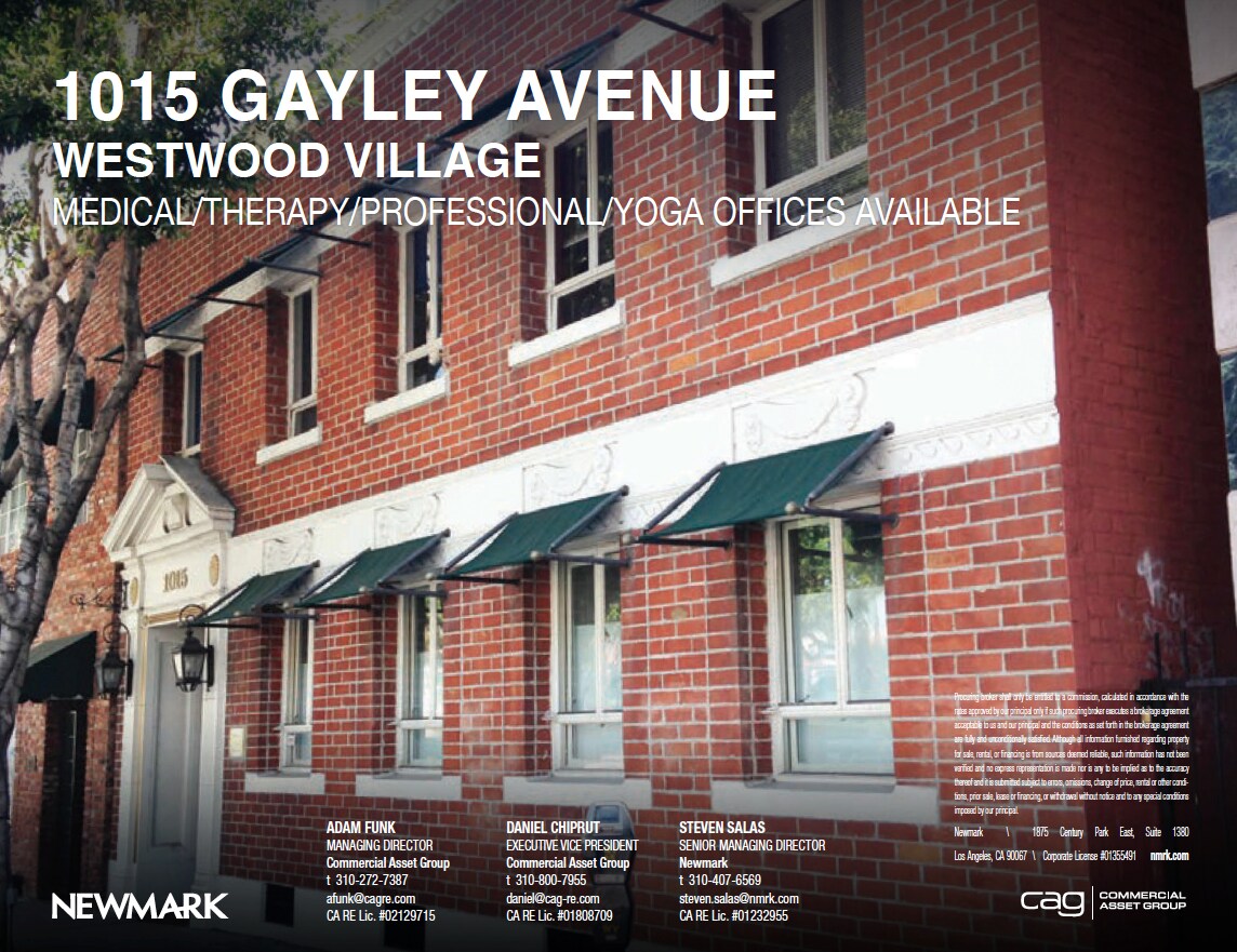 1015 Gayley Ave, Los Angeles, CA à louer Photo principale– Image 1 sur 25