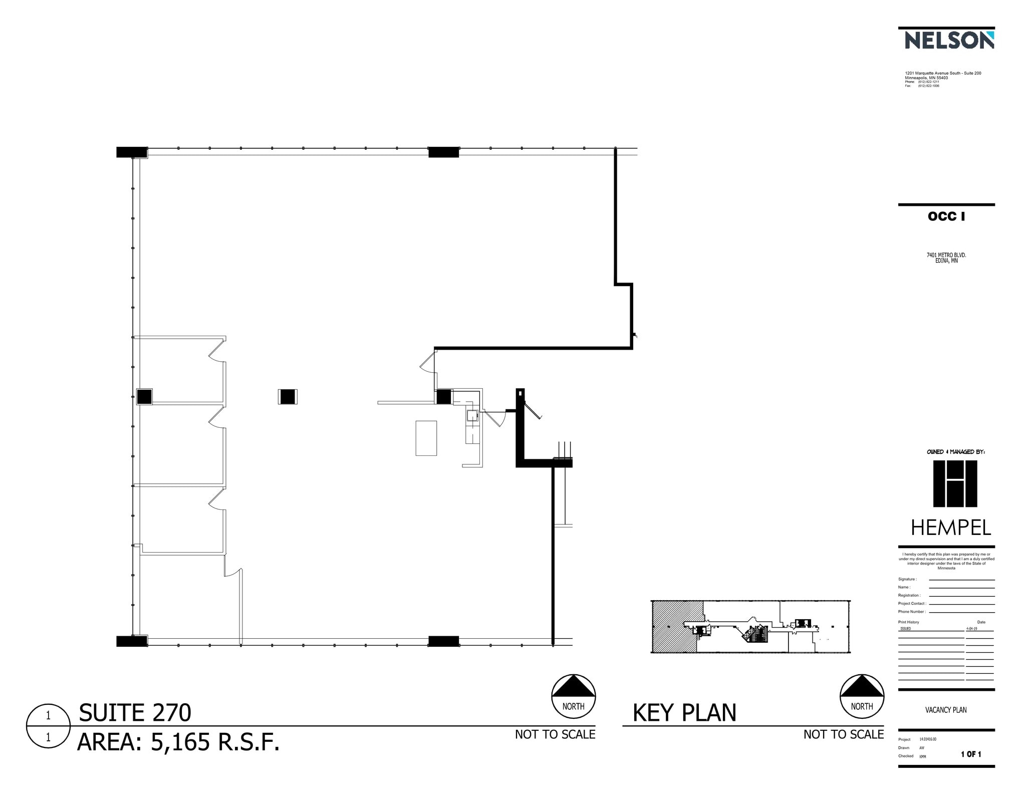 7401 Metro Blvd, Edina, MN à louer Plan de site– Image 1 sur 1