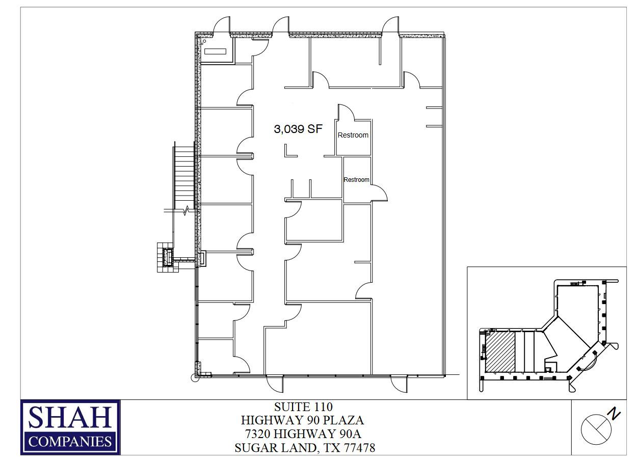 7320 Highway 90A, Sugar Land, TX à louer Plan d’étage– Image 1 sur 3