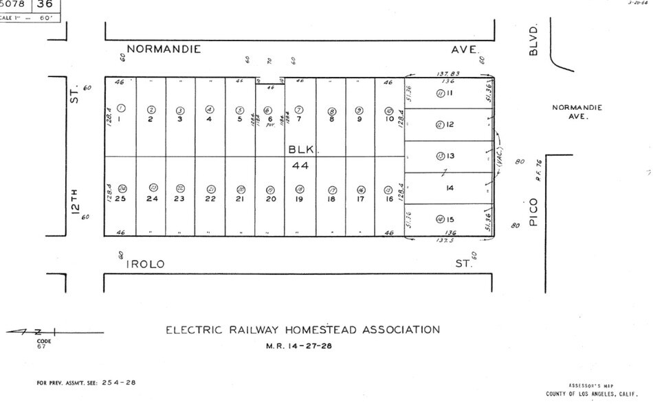 2797 W Pico Blvd, Los Angeles, CA à louer - Plan cadastral – Image 2 sur 2