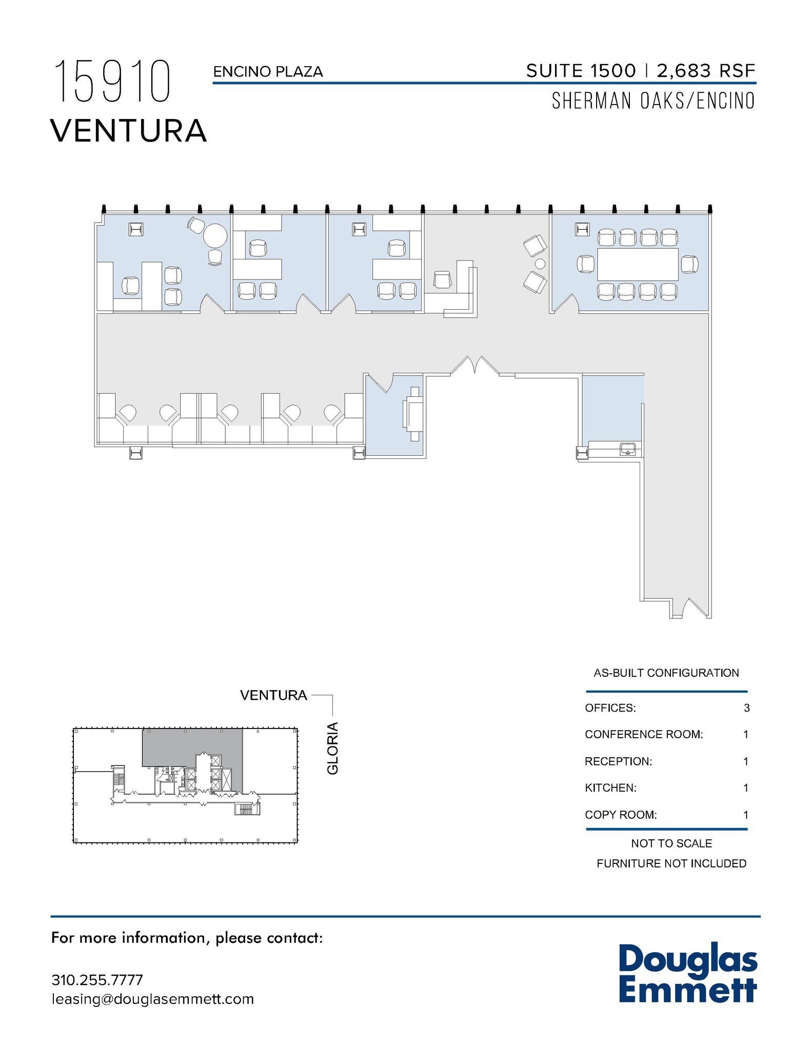 15910 Ventura Blvd, Encino, CA à louer Plan d’étage– Image 1 sur 1