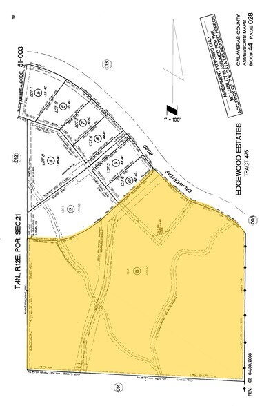 Edgewood & Calaveritas Rd, San Andreas, CA à vendre - Plan cadastral – Image 1 sur 1