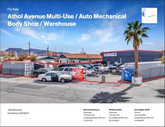 Plus de détails pour 1765 Athol Ave, Henderson, NV - Local commercial à vendre