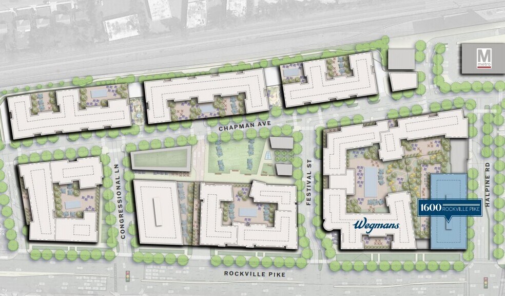 1600 Rockville Pike, Rockville, MD à louer - Plan de site – Image 2 sur 6