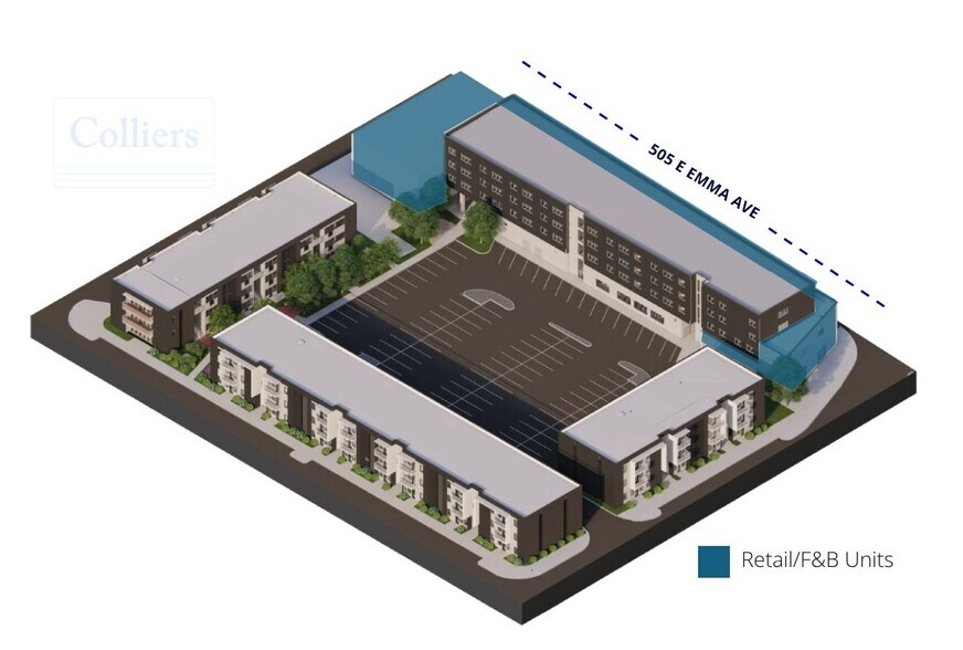 505 E Emma Ave, Springdale, AR à louer - Plan de site – Image 3 sur 3