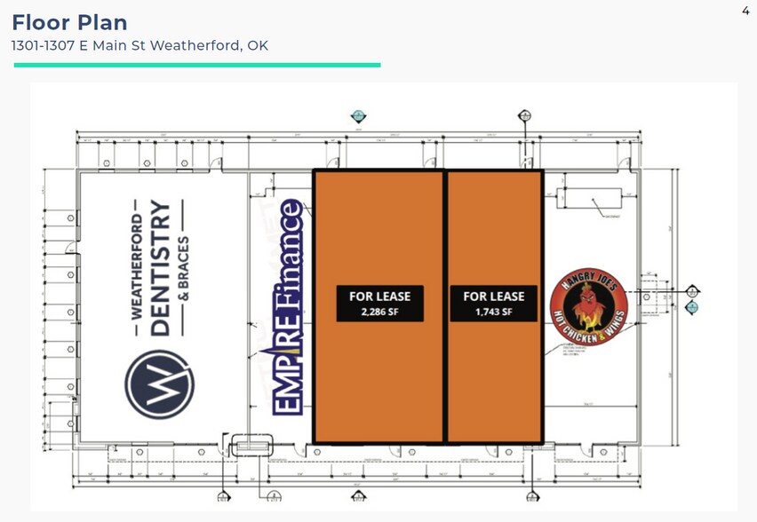 1301-1307 E Main St, Weatherford, OK à louer - Plan d’étage – Image 3 sur 4