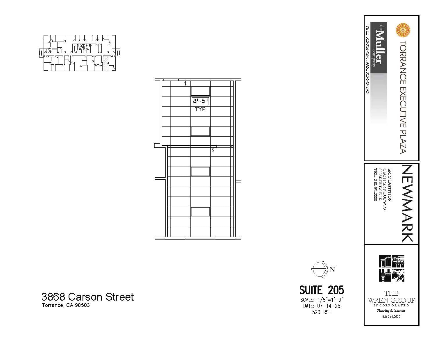 3848 W Carson St, Torrance, CA à louer Plan d’étage– Image 1 sur 1