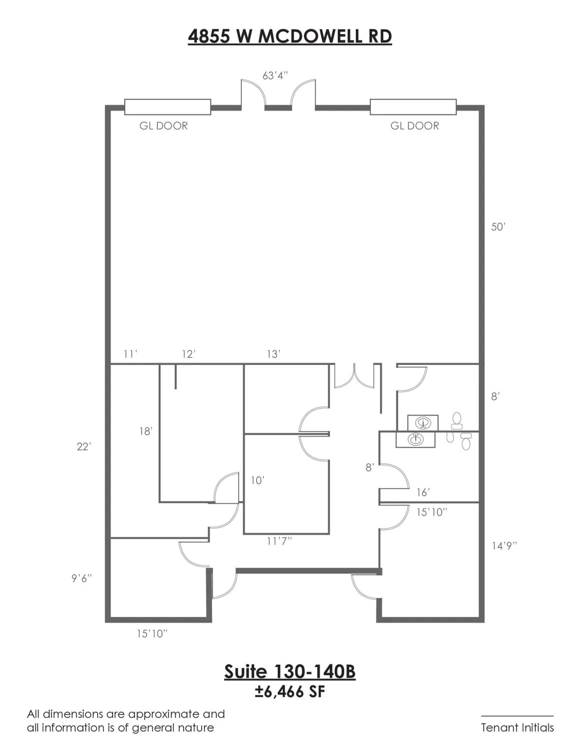 4845 W McDowell Rd, Phoenix, AZ à louer Plan d’étage– Image 1 sur 1