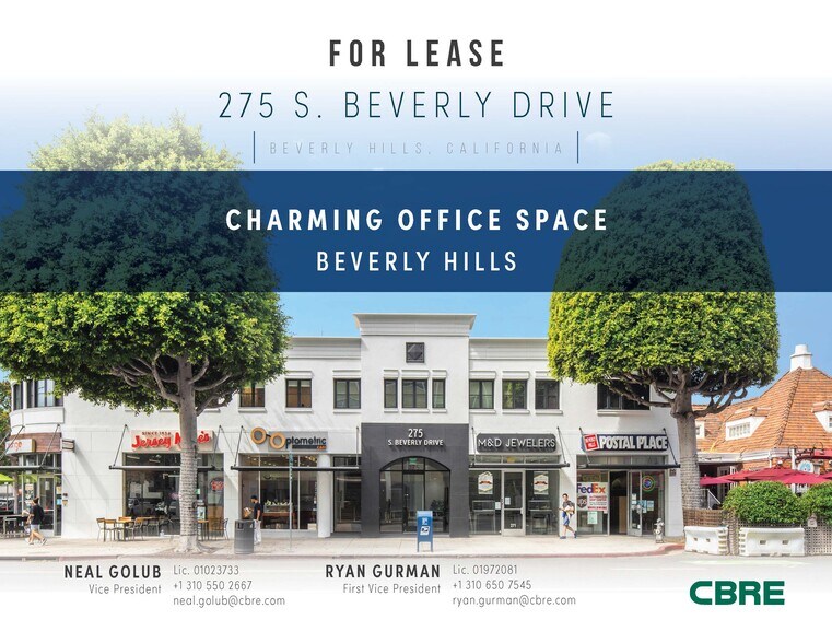 269-281 S Beverly Dr, Beverly Hills, CA à louer - Photo de l’immeuble – Image 1 sur 10
