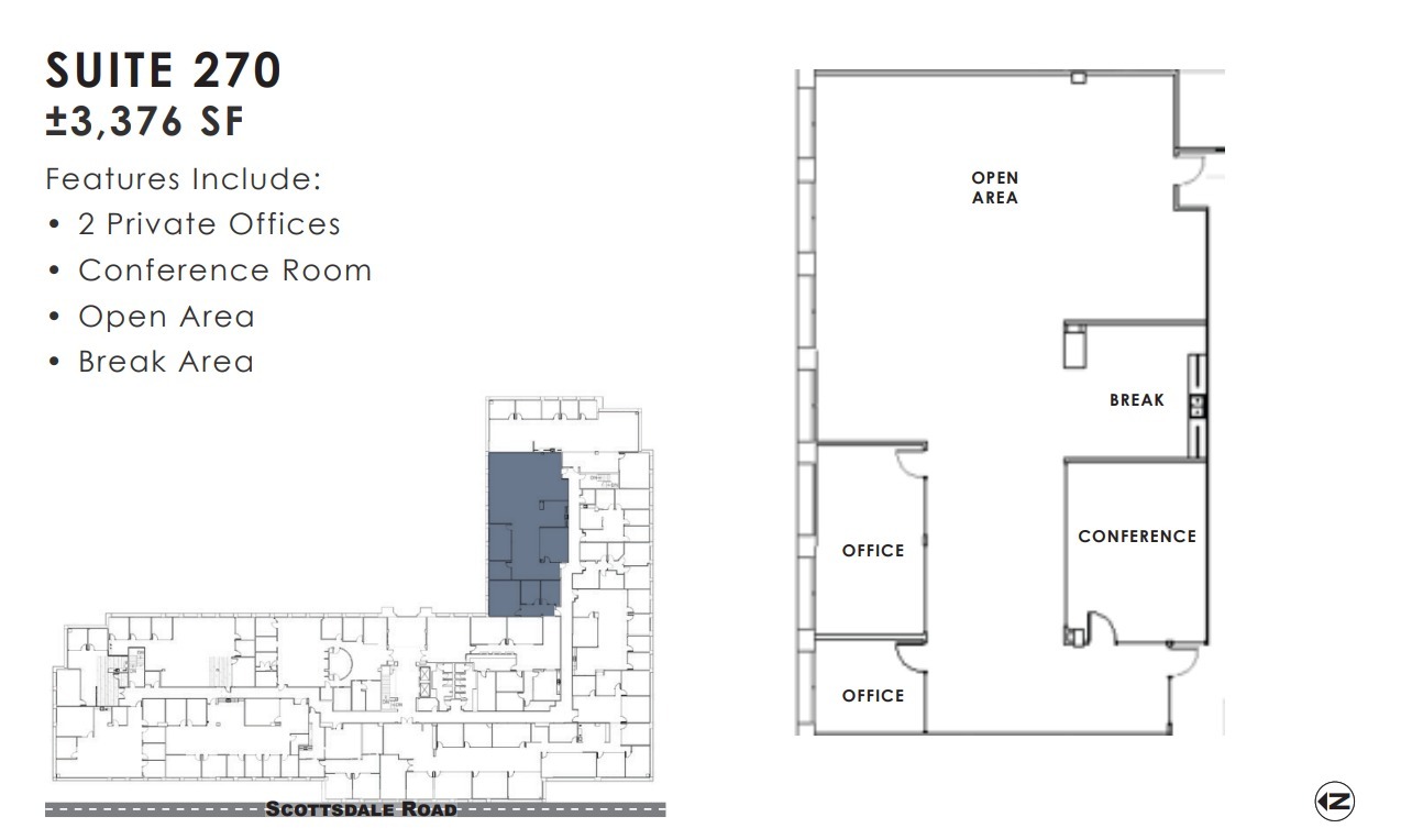 11333 N Scottsdale Rd, Scottsdale, AZ à louer Plan d’étage– Image 1 sur 1