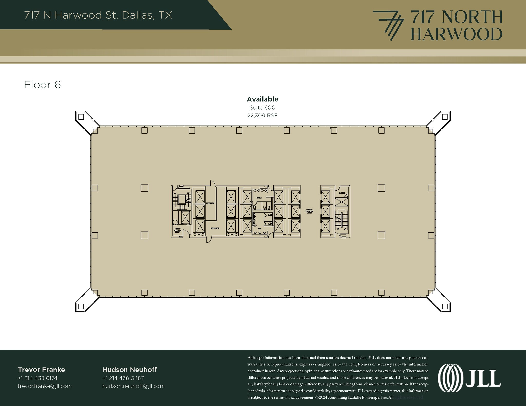 717 N Harwood St, Dallas, TX à louer Plan d’étage– Image 1 sur 1