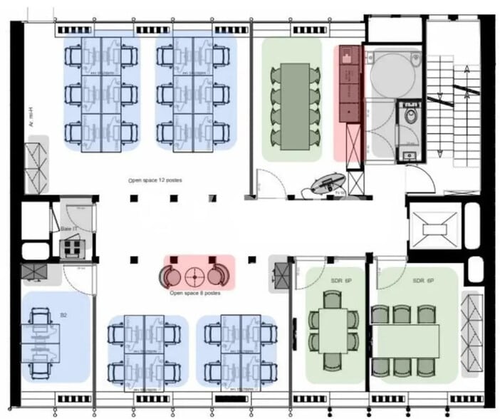 Bureau dans Paris à louer - Plan d’étage – Image 2 sur 2
